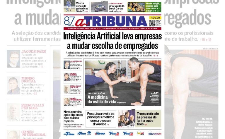 Confira os destaques do jornal A Tribuna deste domingo