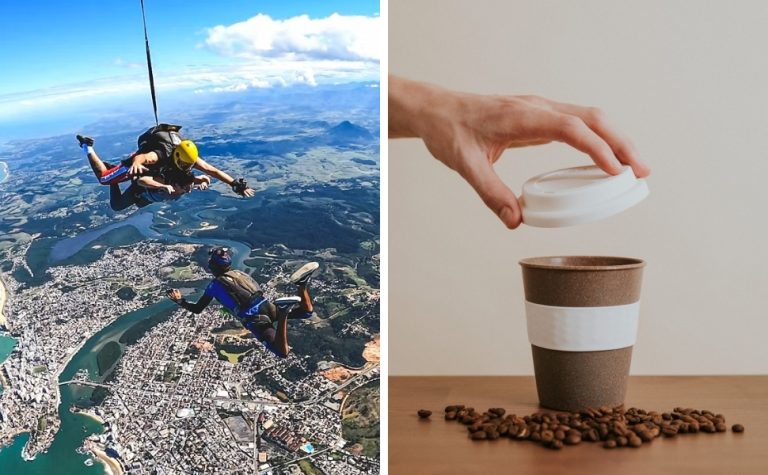 Do cafezinho ao skydive: como o café capixaba invade o mundo do esporte