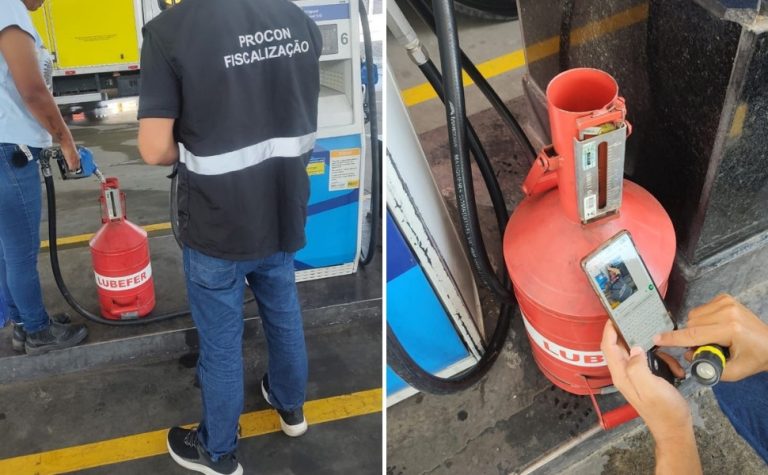 Fiscalização do Procon identifica irregularidade em bomba de posto de combustíveis