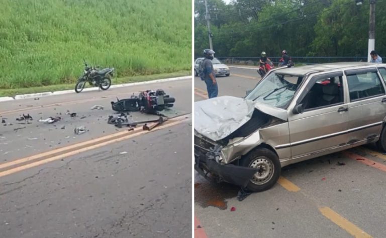 Motociclista morre em acidente envolvendo 4 veículos na Serafim Derenzi, em Vitória