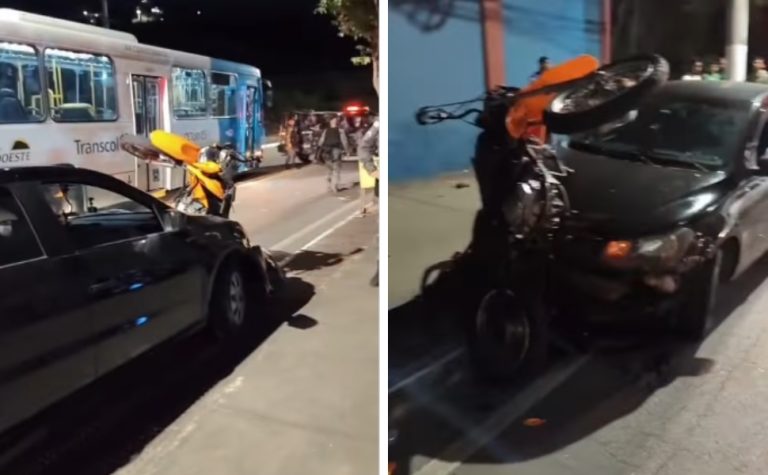 Motociclista que empinava moto morre após colidir contra veículo parado