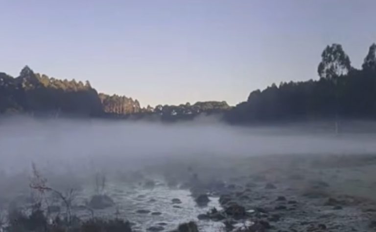 Sul do país registra temperaturas abaixo de 0 ºC devido a série de frentes frias
