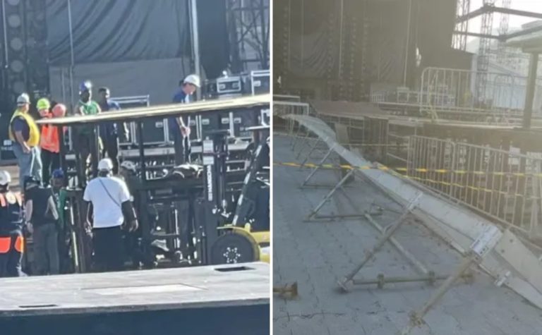Trabalhador morre após acidente durante montagem de palco de Shakira no Rio
