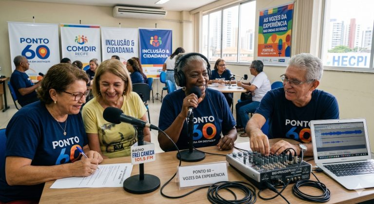 Vozes da Experiência: Idosos do Recife assumem o microfone em oficina de rádio