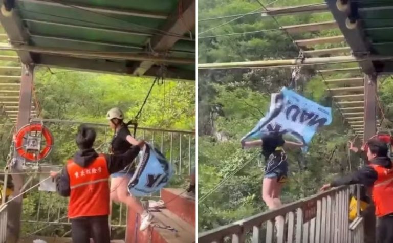 Adolescente morre após corda de segurança se soltar em tirolesa na China