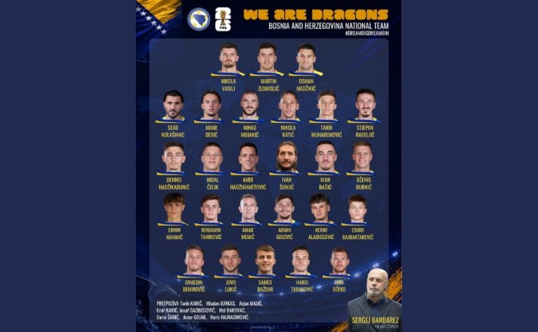 Bósnia é a primeira seleção a anunciar os convocados para a Copa do Mundo