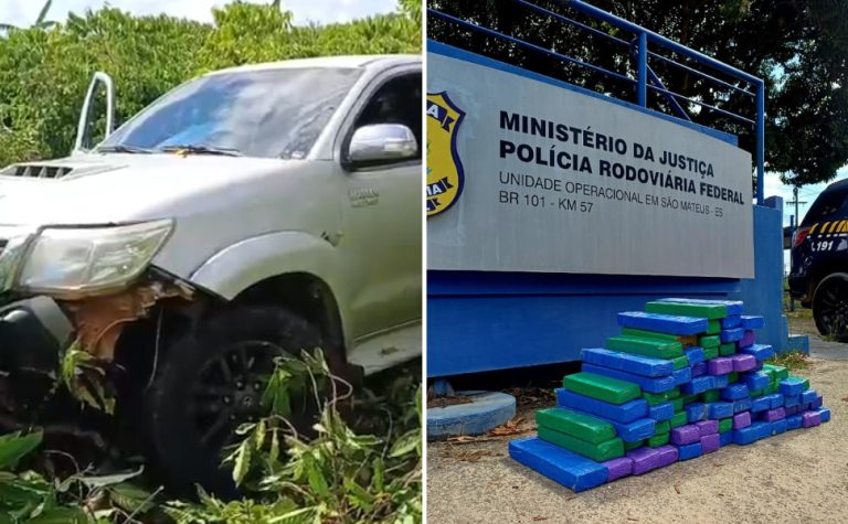 Caminhonete é abandonada e 100kg de maconha são apreendidos no Norte do ES