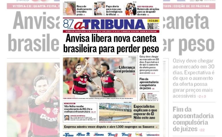 Confira os destaques do jornal A Tribuna desta quarta-feira