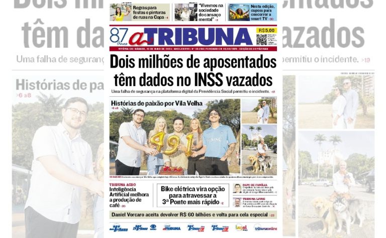 Confira os destaques do jornal A Tribuna desta sábado