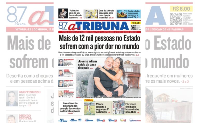 Confira os destaques do jornal A Tribuna deste domingo