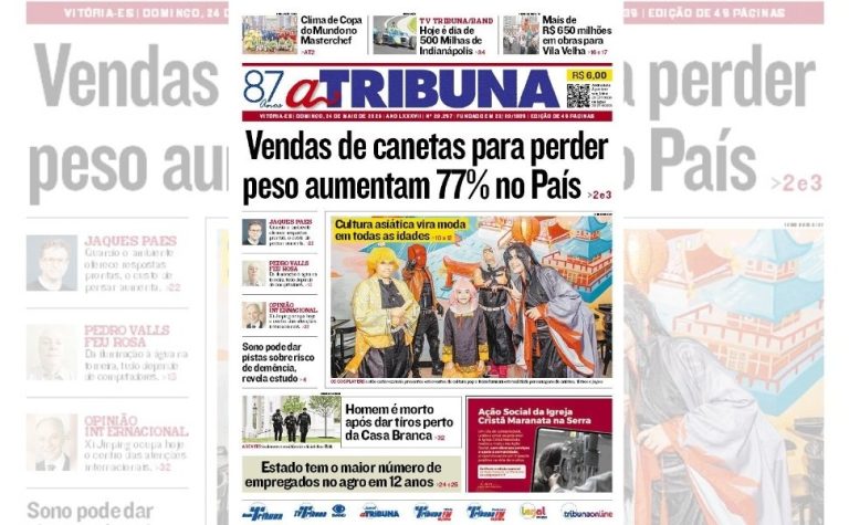 Confira os destaques do jornal A Tribuna deste domingo