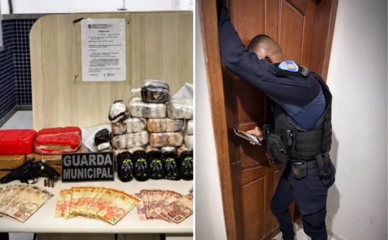 Crianças e bebê são deixados sozinhos em apartamento com drogas e arma