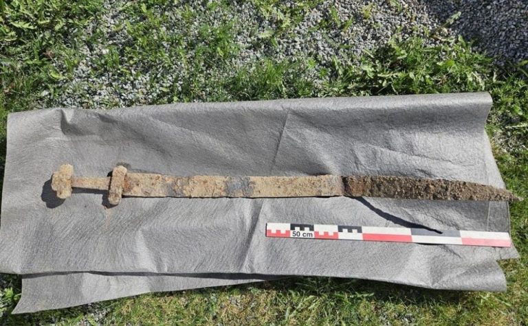 Menino de 6 anos acha espada viking de 1.300 anos durante excursão escolar