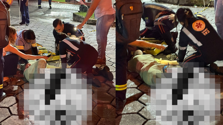Mulher corre atrás de táxi e acaba atropelada por ônibus no Recife