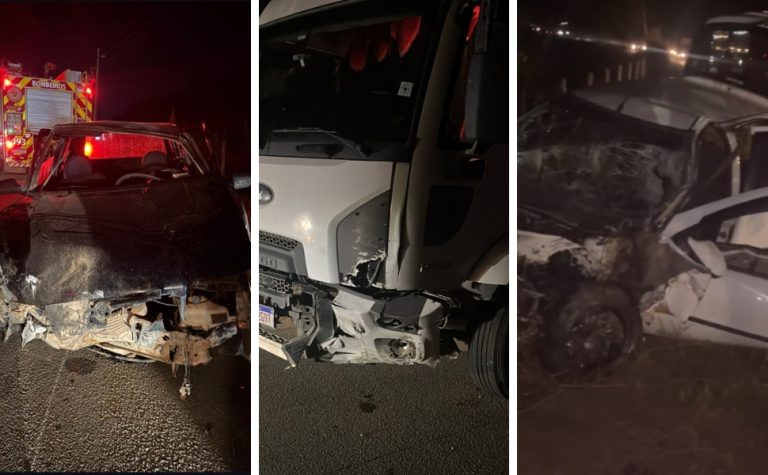Mulher morre em acidente envolvendo caminhão e outros dois carros no Noroeste do ES