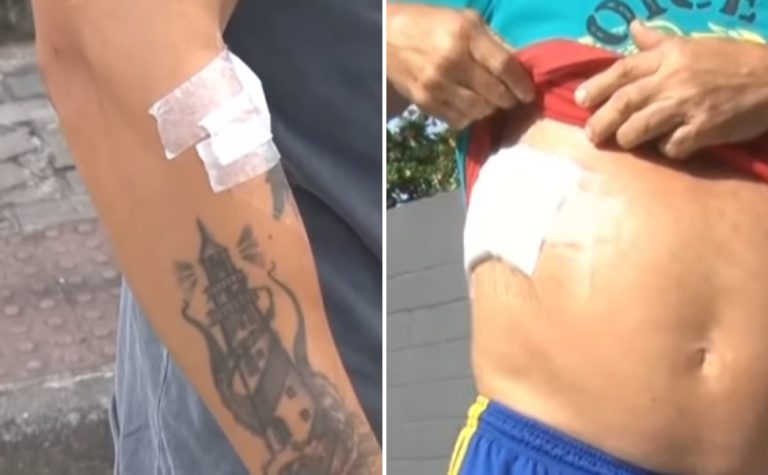 PM e pai são esfaqueados por vizinho na Serra