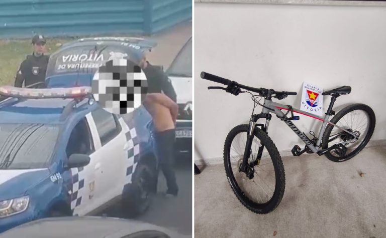 Suspeito é preso após roubar bicicleta e tentar fugir pela baía de Vitória