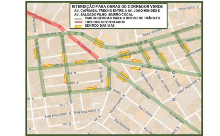 Trecho da Avenida Capixaba, em Vila Velha, será interditado a partir desta quarta