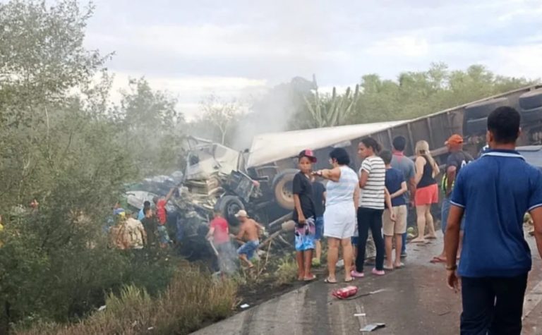 Acidente entre caminhão e van deixa 16 mortos em rodovia na BA