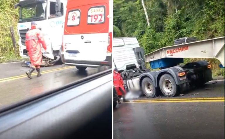 Motociclista morre após colidir com carreta em Domingos Martins