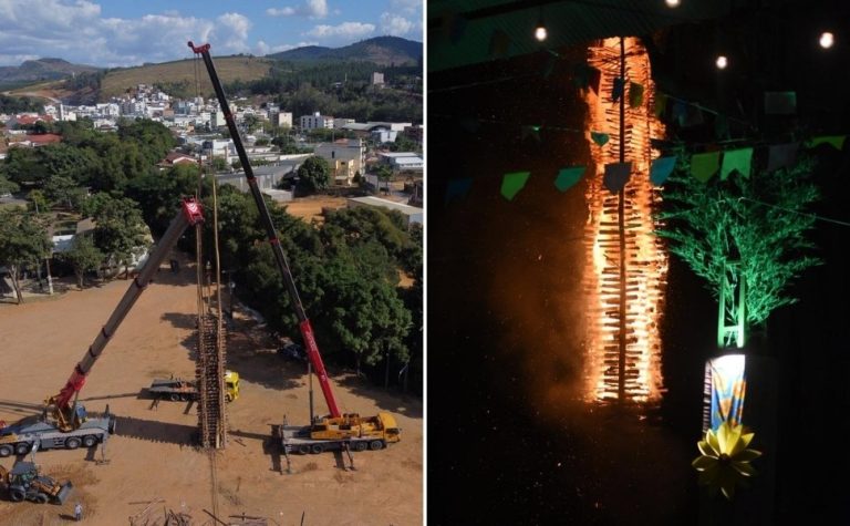 Cidade do ES quer bater o próprio recorde de fogueira gigante