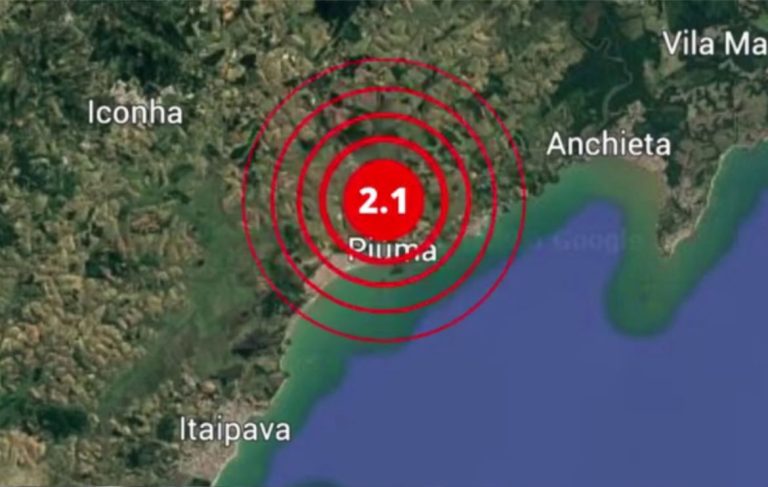 Cidade do Sul do ES registra tremor de mais de 2 pontos na Escala Richter