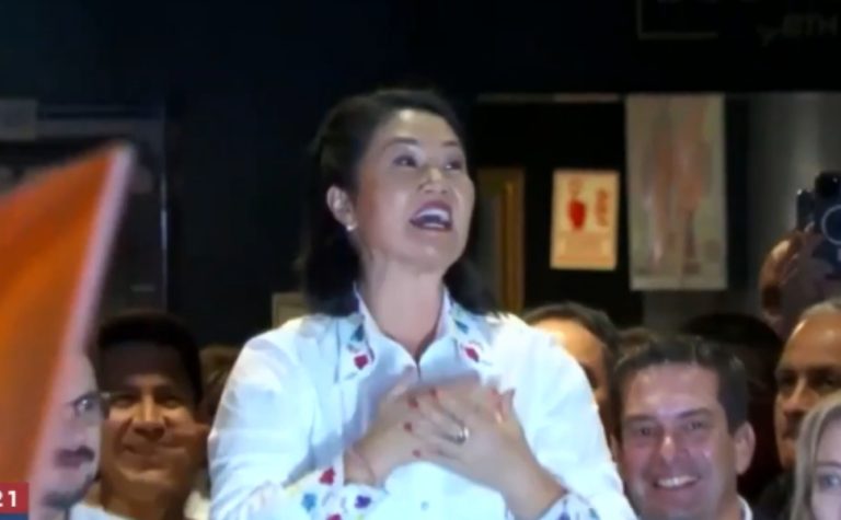 Com 100% das urnas apuradas, Keiko se torna virtual presidente do Peru