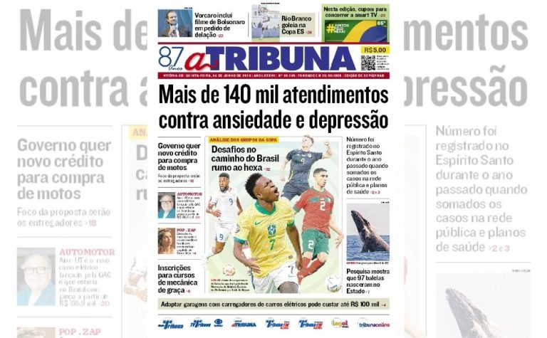 Confira os destaques do jornal A Tribuna desta quinta-feira