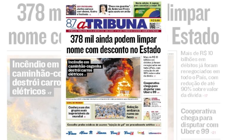 Confira os destaques do jornal A Tribuna desta terça-feira