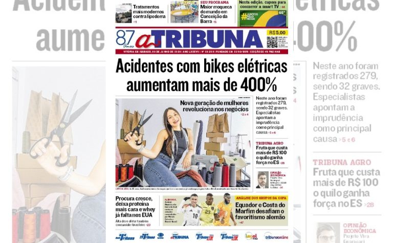 Confira os destaques do jornal A Tribuna deste sábado