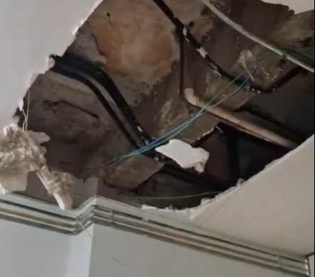 Forro de gesso desaba em setor de pediatria do Hospital Getúlio Vargas, no Recife