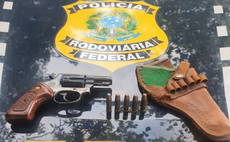 Homem é preso com revólver na BR-101 em Rio Novo do Sul