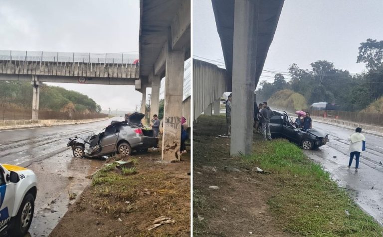 Homem morre após carro capotar na ES-482 em Cachoeiro de Itapemirim