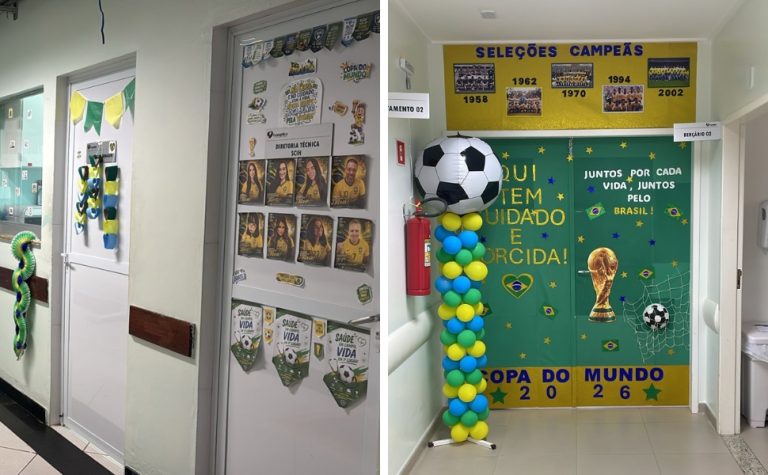 Hospitais do ES entram no clima da Copa com decoração verde e amarela