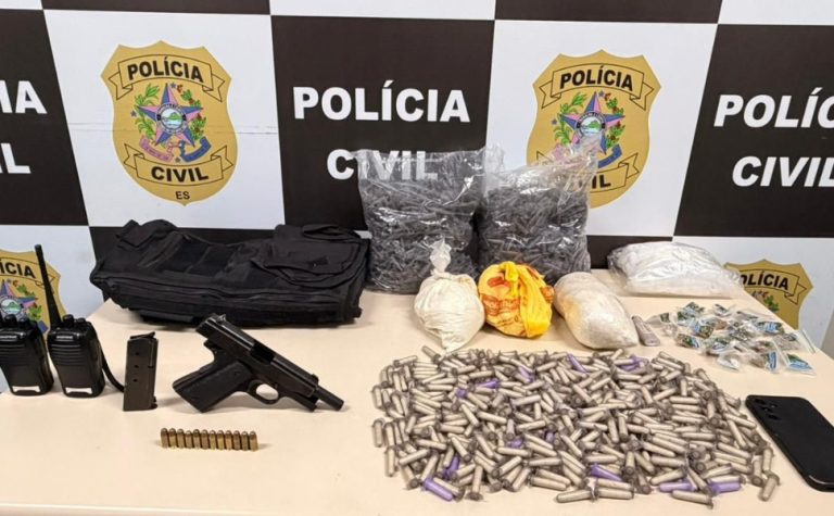 Investigado por homicídio é preso e granada artesanal apreendida na Serra