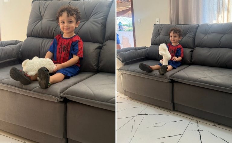 Menino de dois anos faz compra pelo celular da mãe e sofá chega de surpresa no ES