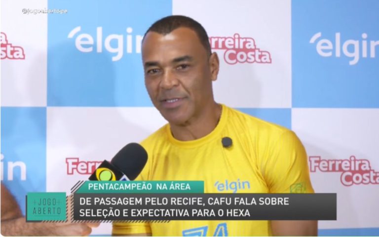 No Recife, Cafu defende Neymar, elogia Ancelotti e aprova mescla nas laterais