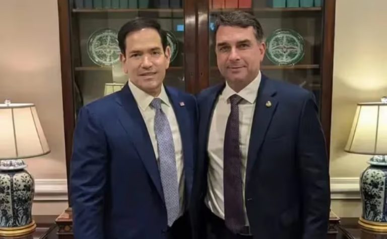Rubio agradece apoio em carta de Flávio Bolsonaro mas mantém pressão sobre tarifaço