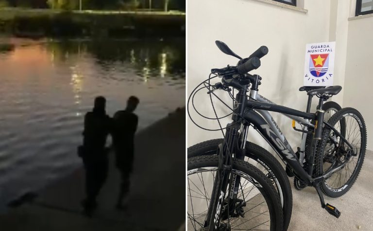 Suspeito tenta fugir nadando após furtar bicicletas de prédio em Vitória