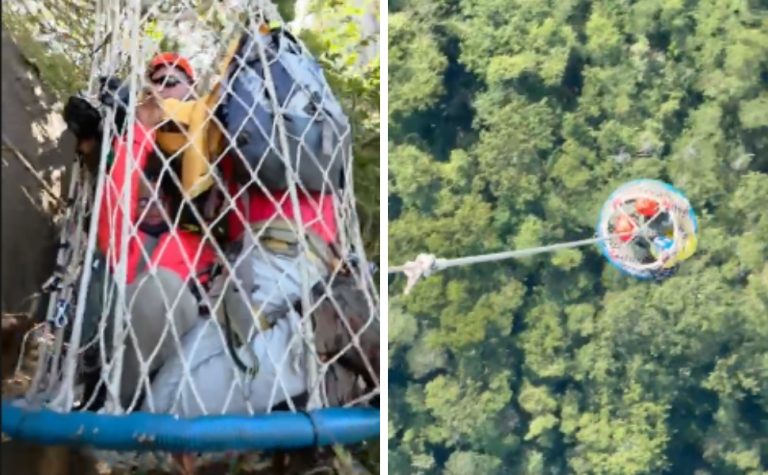 VÍDEO I NOTAER resgata trio preso no ‘Frade e a Freira’ após via de rapel destruída