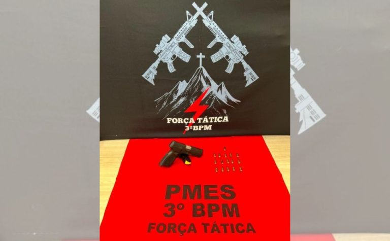 Advogado é preso com arma de uso restrito e munições em baile funk em Guaçuí