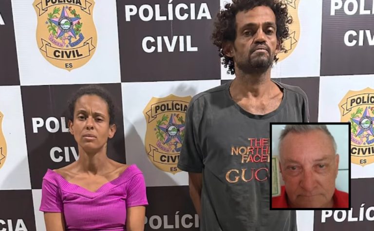 Casal é preso por matar idoso, roubar carro e esconder corpo no Sul do ES
