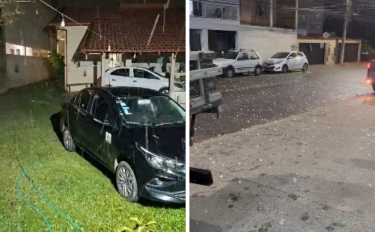 Chuva de granizo atinge Colatina e assusta moradores