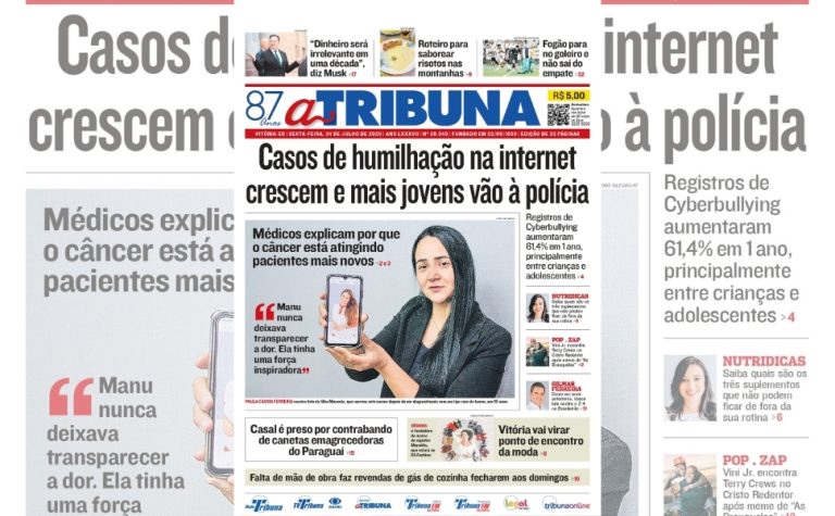 Confira os destaques do jornal A Tribuna desta sexta-feira