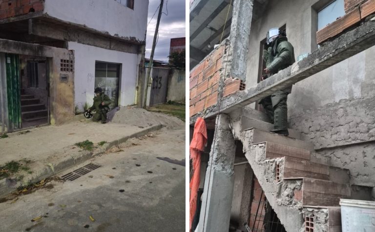 Esquadrão Antibombas detona granada dentro de uma casa na Serra