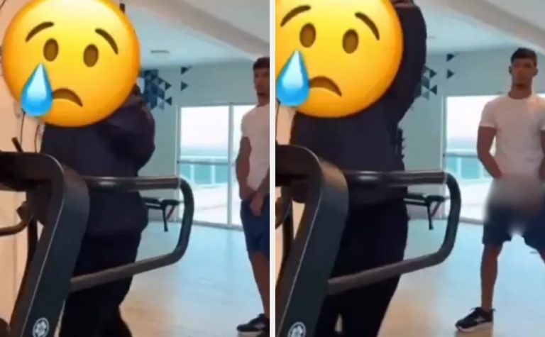 Homem é flagrado se masturbando atrás de mulher em academia na BA