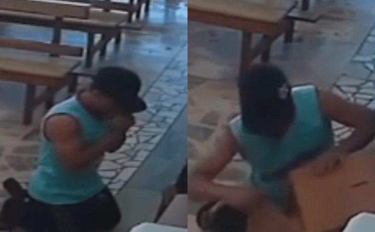 Homem reza antes de arrombar cofre e furtar igreja em Minas Gerais