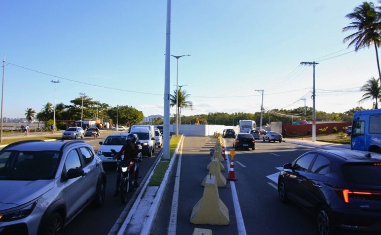 Nova fase das obras do Mergulhão de Camburi reduzem faixas da Norte-Sul