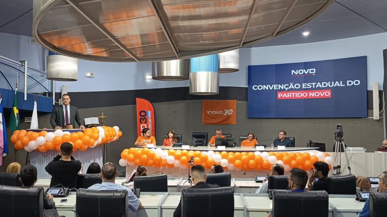 Sinais na convenção do Novo que lançou Monjardim ao Senado