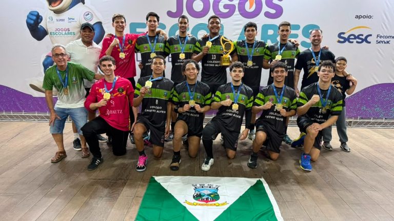 Time de handebol de Cariacica conquista título estadual dos Jogos Escolares